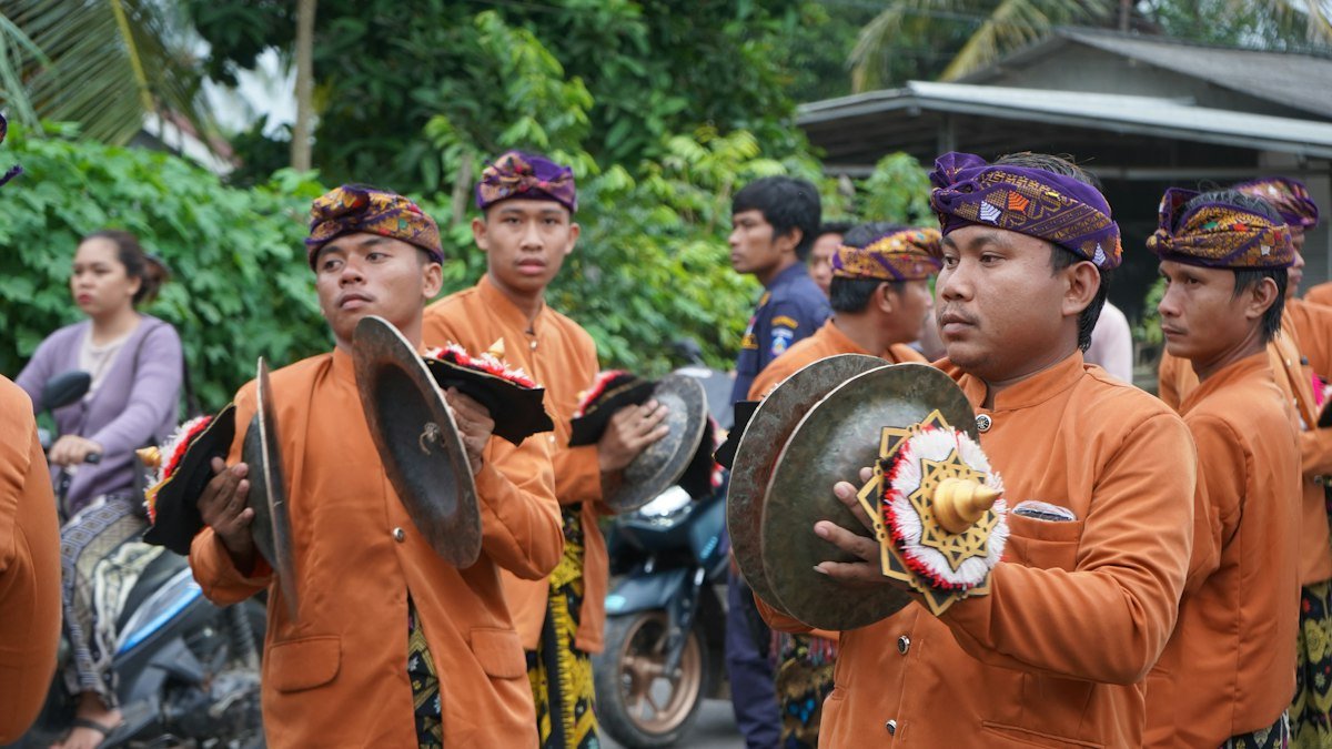 Musicians playing traditional instruments